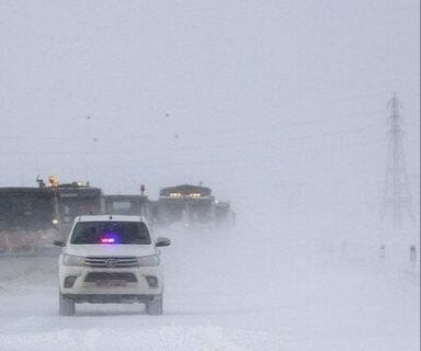 محور پونل – خلخال به دلیل بارش شدید برف و کولاک مسدود شد