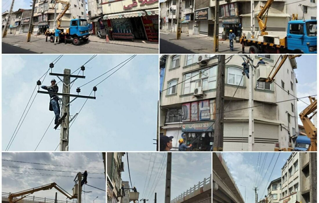 جابهجایی شبکههای توزیع برق جنب روگذر تازه تاسیس میدان نیروی دریایی