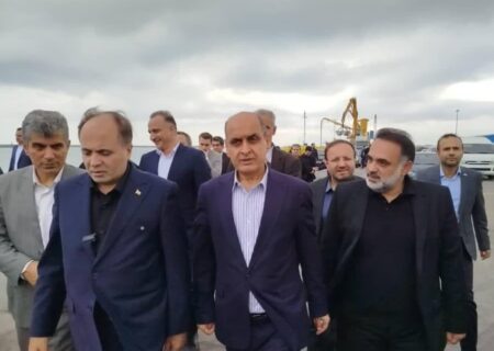 بازدید وزیر جهاد کشاورزی از اسکله بندر کاسپین