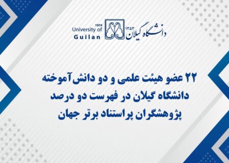 قرار گرفتن نام ۲۲ عضو هیئت علمی و ۲ دانش‌آموخته دانشگاه گیلان در فهرست دو درصد پژوهشگران پراستناد برتر جهان در سال ۲۰۲۵