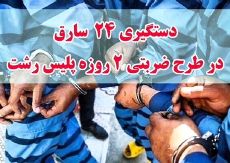 دستگیری ۲۴ نفر سارق در اجرای طرح ضربتی پلیس در رشت