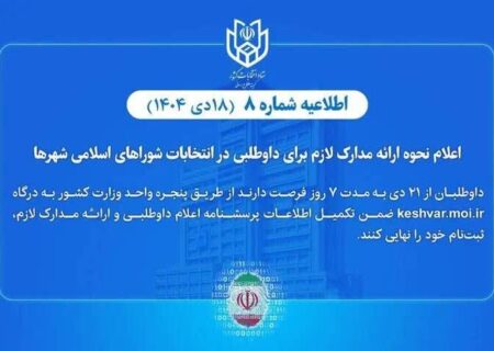 اعلام نحوه ارائه مدارک لازم برای داوطلبی در انتخابات شوراهای اسلامی شهرها