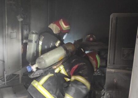 آتش سوزی در اتاقک ups بیمارستان آریا رشت مهار شد