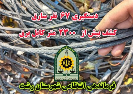 دستگیری ۶۷ سارق و کشف ۴۶ فقره توسط پلیس رشت 